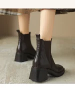 KalonBD French-Style Chunky Ankle Boots - Image 2