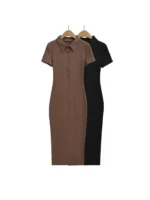 Knitted Polo Dress - Image 2