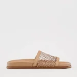 Glossy Rhinestone Mesh Slip-on Flat Shoe - Image 2