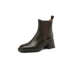 KalonBD French-Style Chunky Ankle Boots