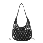 Trendy Hollow Rivet Shoulder Bag