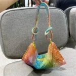 Full Rhinestone Handbag- Multicolor - Image 2