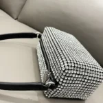 Rhinestone shoulder bag- Silver - Image 3