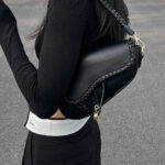 High-End New Black Saddle Bag - Image 2