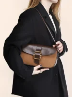 Textured shoulder bag